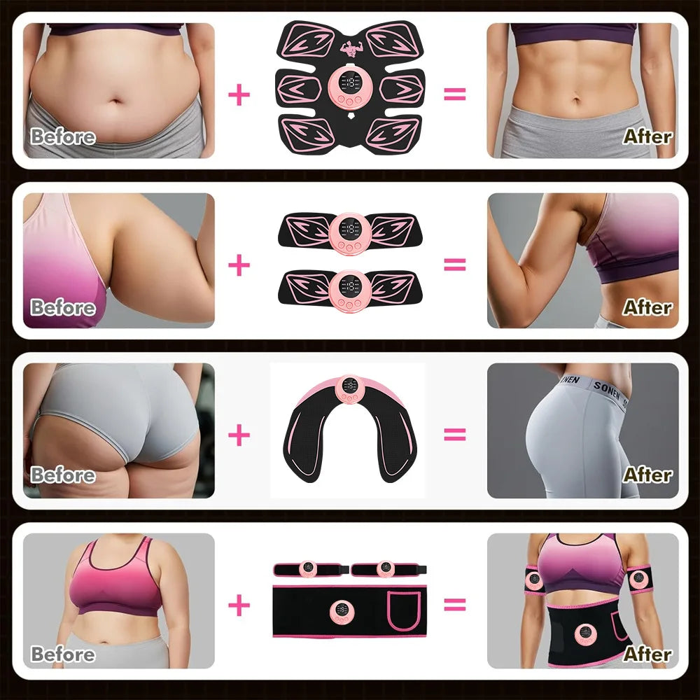 EMS Ab Toning Belt | Abdominal Muscle Stimulator for Men & Women EMS Ab Toning Belt QXL