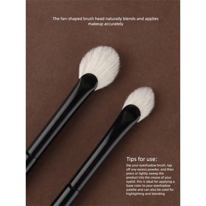 Fan-Shaped Eyeshadow Highlight Brush | Goat Hair Blending Eyeshadow Highlight Brush QXL