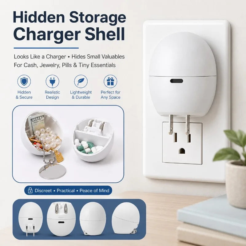Egg-Shaped Hidden Storage Charger Shell | Secret Stash Hidden Storage Container QXL