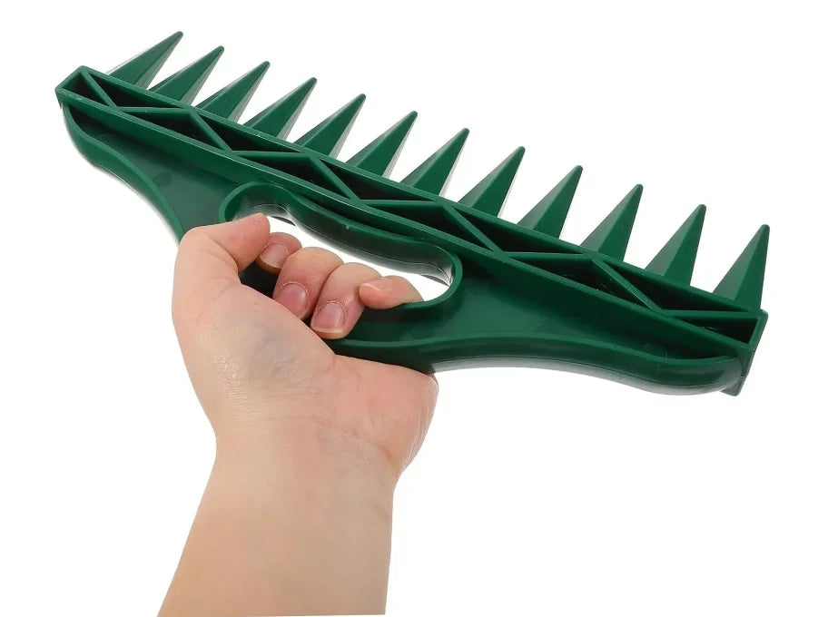 12-Hole Hand Dibbler Garden Seeder Tool | Fast Seed Planting Garden Seeder Tool QXL Rake