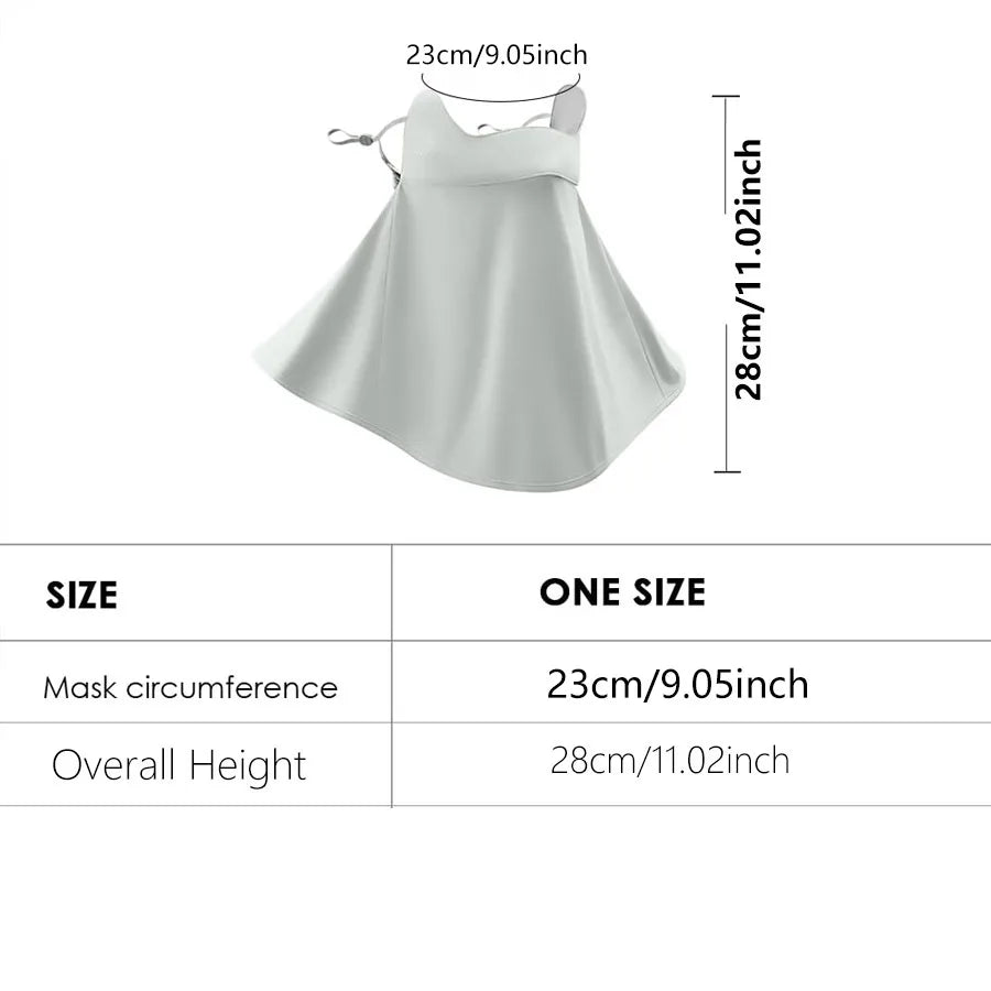 2-in-1 UV Protection Ice Silk Face Mask | Breathable Outdoor UV Face Mask QXL