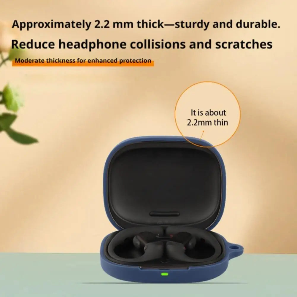 Silicone Case for SHOKZ OpenFit Pro | Shockproof Cover + Hook Headphone Case Cover QXL