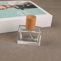 30ml & 50ml Wood Cap Refillable Glass Perfume Spray Bottle Perfume Spray Bottle QXL Beech 30ML flat