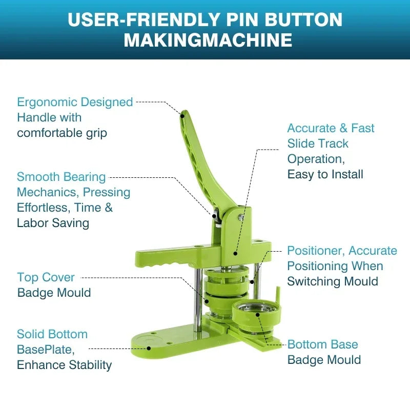 DIY Button Badge Maker Machine | Press Kit with Circle Cutter Badge Maker Machine QXL
