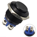 16mm Waterproof Momentary Push Button Switch IP65 | Alloy Push Button Switch QXL Black