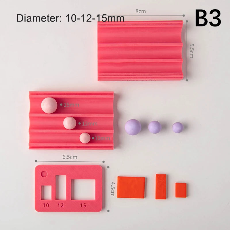 Polymer Clay Ball Maker Mold 4–15mm | DIY Bead Sphere Shaper Clay Bead Mold QXL B3