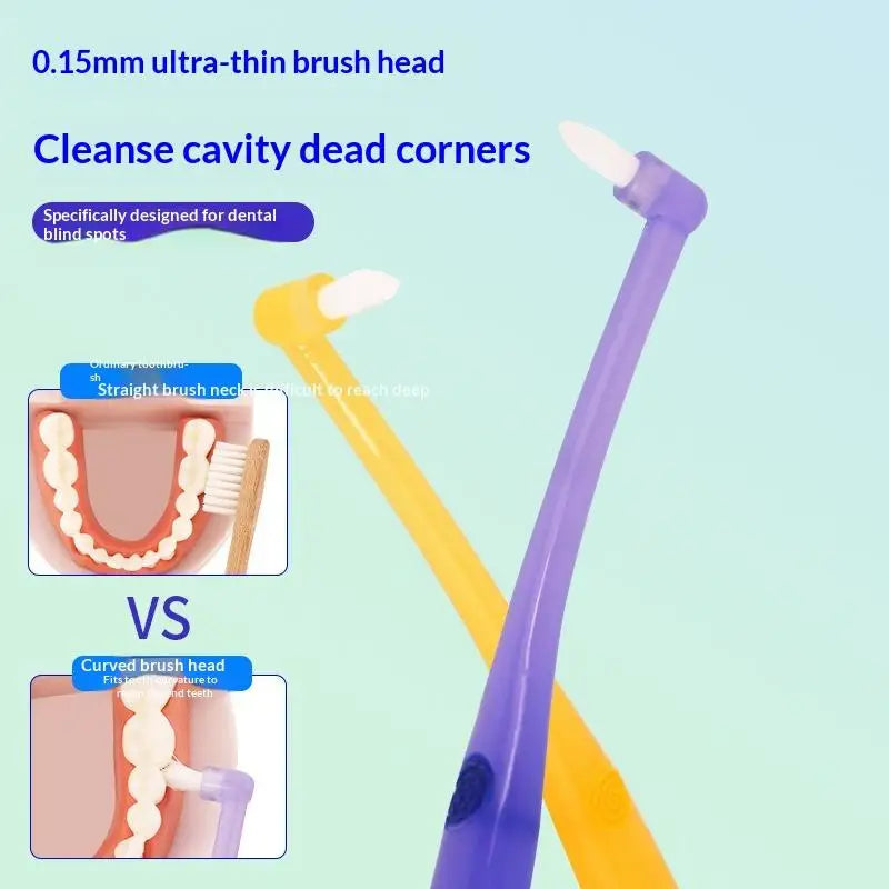 Single-Tufted Toothbrush with Suction Cup | Soft Bristle Small Head Manual Toothbrush QXL