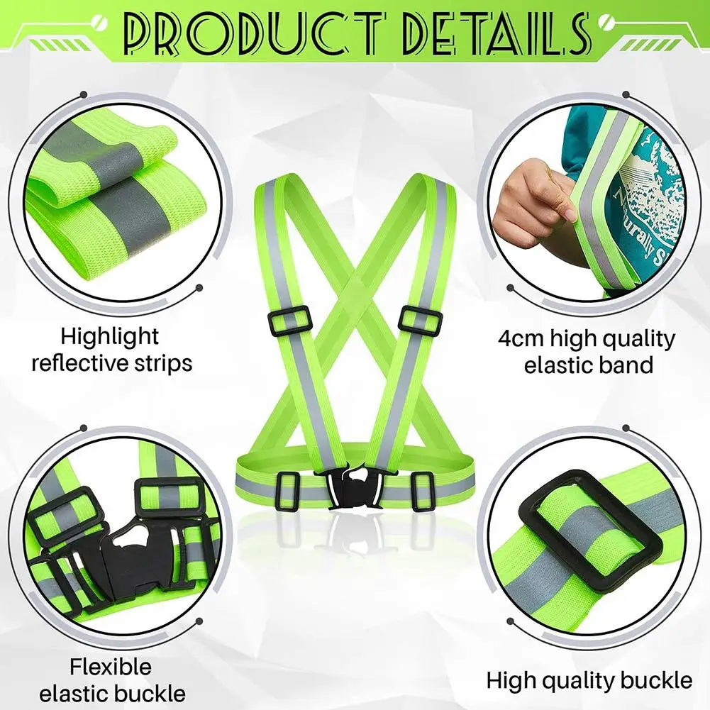 Reflective Safety Vest | Adjustable for Adults & Kids Reflective Safety Vest QXL