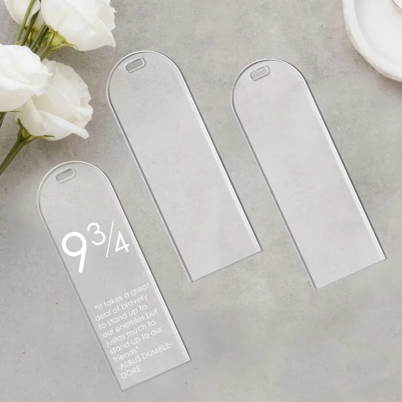 Clear Acrylic Blank Bookmarks with Holes | DIY Craft Set Acrylic Craft Blanks QXL