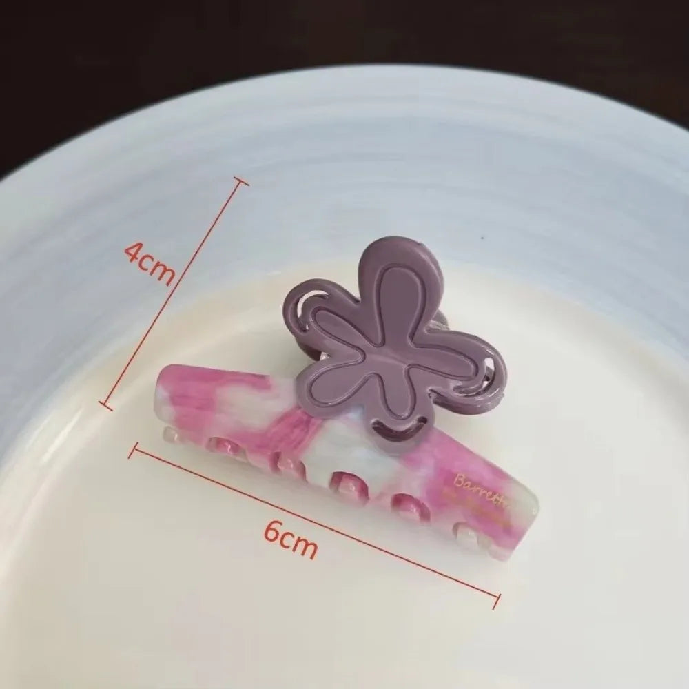 Large Floral Hair Claw Clip | Colorful Acetate Crab Clip Hair Claw Clip QXL