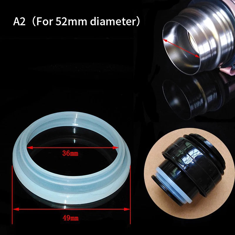 5-Pack Silicone O-Ring Gaskets for 4.5 & 5.2cm Vacuum Bottles Bottle Lid Gaskets QXL 5.2cm