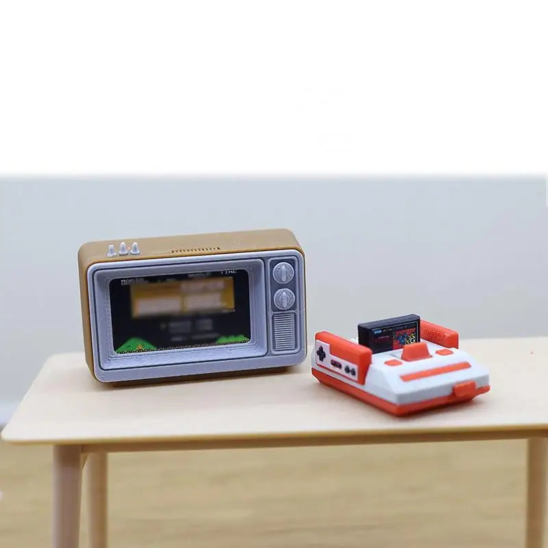 1/12 Dollhouse Miniature Retro TV Game Console Model Decor Dollhouse Miniature QXL
