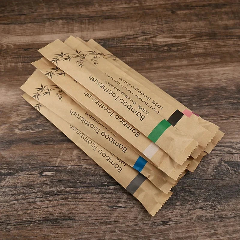 50-Pack Bamboo Toothbrushes | Soft Bristles, Eco-Friendly Bamboo Toothbrush QXL