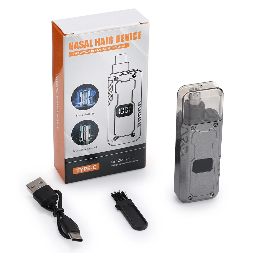 AFDEAL Nose Hair Trimmer | LED Display & USB Rechargeable Nose Hair Trimmer QXL black