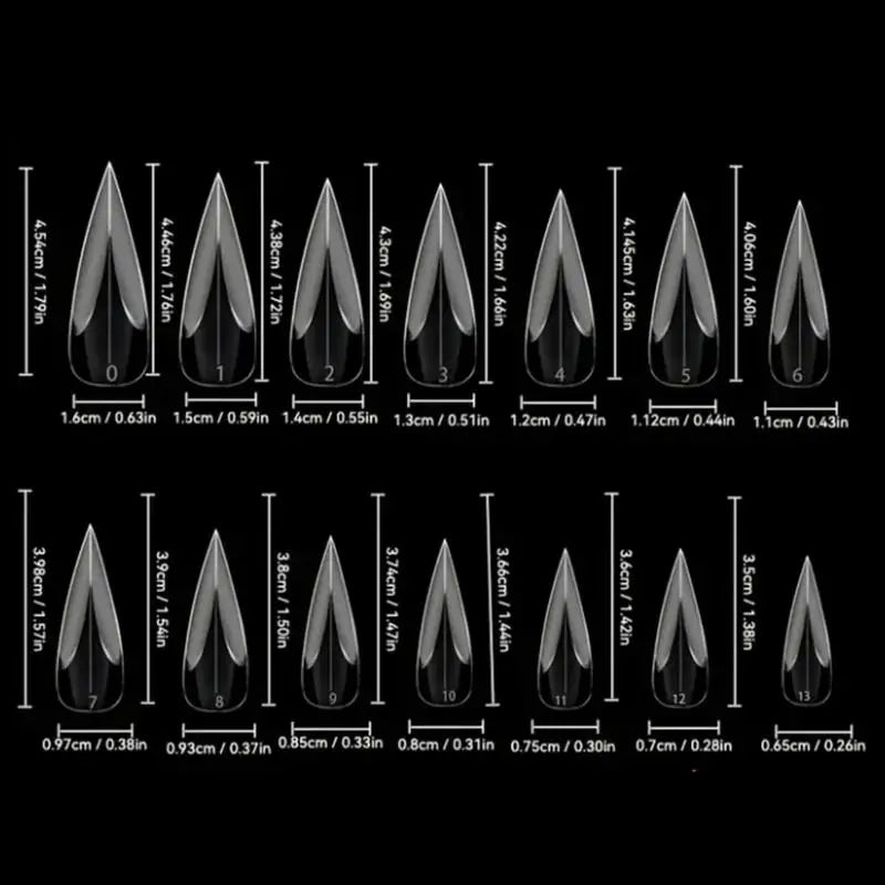 140-Pc Stiletto Curved Dual Nail Forms | Cat's Claw Molds Nail Extension Forms QXL