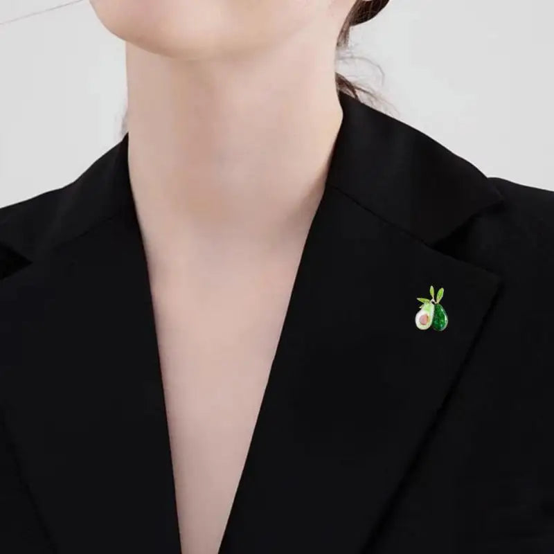 Enamel Avocado Brooch Pin | Fashion Coat & Clothing Accessory Enamel Brooch Pin QXL