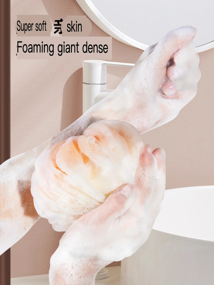 Super Soft 2-in-1 Bath Sponge Ball & Towel | 3 Colors Bath Sponge Ball QXL