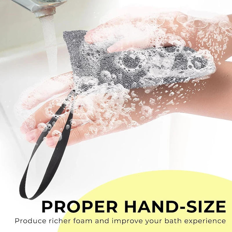 Nylon Mesh Soap Bag with Lanyard | Foaming Body Scrubber Pouch Mesh Soap Bag QXL