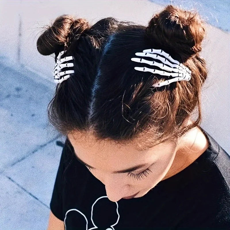Skeleton Hand Hair Claw Clip | Gothic Bone Hair Grip Gothic Hair Clip QXL
