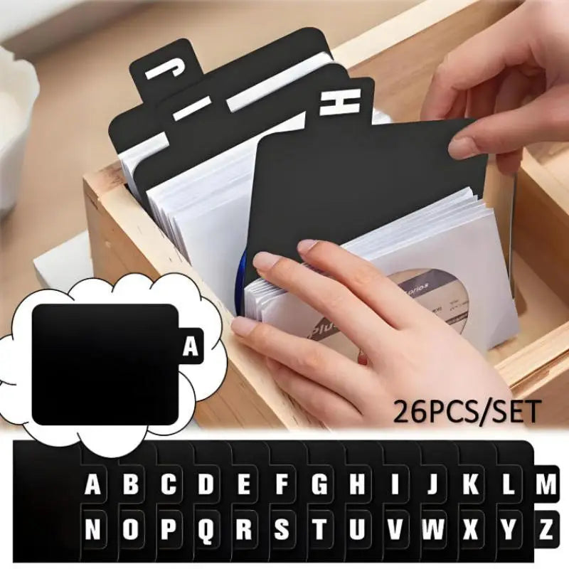 26-Pc A-Z CD DVD Vinyl Record Organizer Dividers | Alphabet Media Storage Dividers QXL