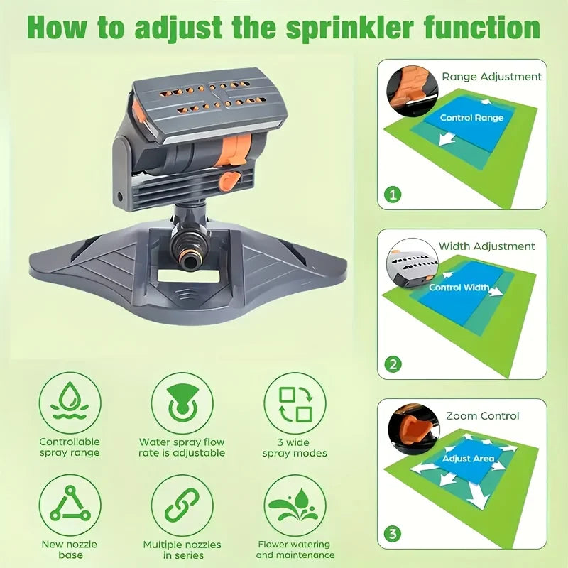16-Nozzle 180° Rotatable Garden Sprinkler | Auto Irrigation Garden Sprinkler QXL
