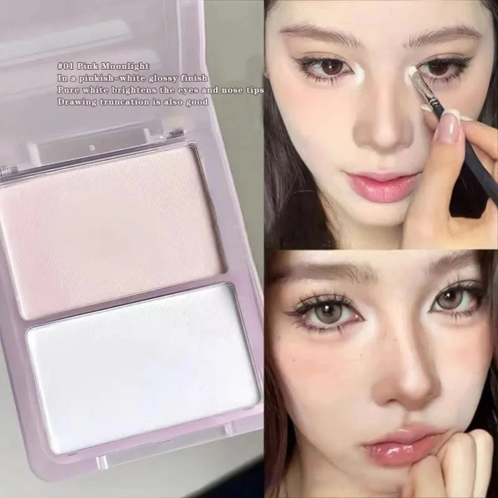 Two-Tone Matte Contour & Blush Palette | Korean 3D Sculpt Contour Blush Palette QXL