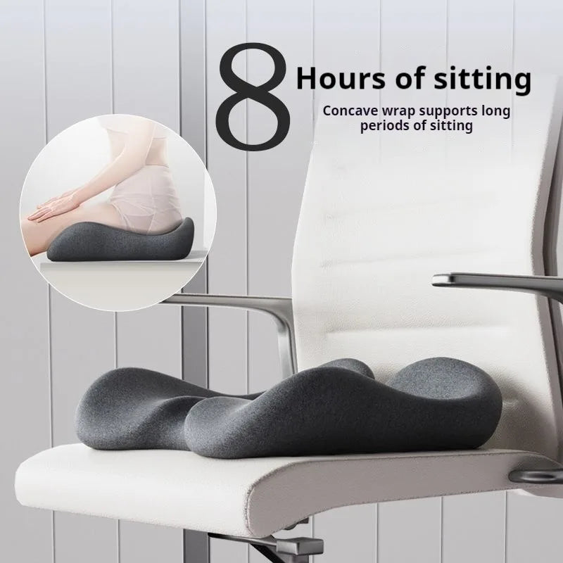 U-Shape Memory Foam Seat Cushion | Coccyx & Tailbone Support Memory Foam Seat Cushion QXL GRAY 42x37cm