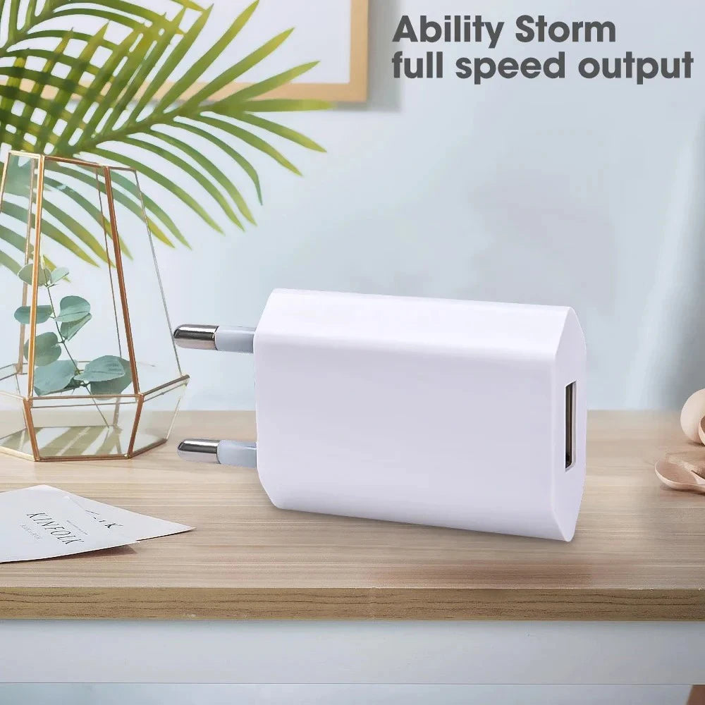 EU Plug USB Wall Charger 5V 1A | Universal Power Adapter USB Wall Charger QXL
