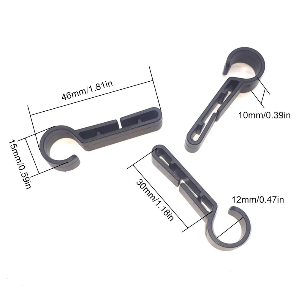 10-Pack Hard Hat Headlamp Clips | Non-Slip ABS Safety Hooks Hard Hat Accessories QXL