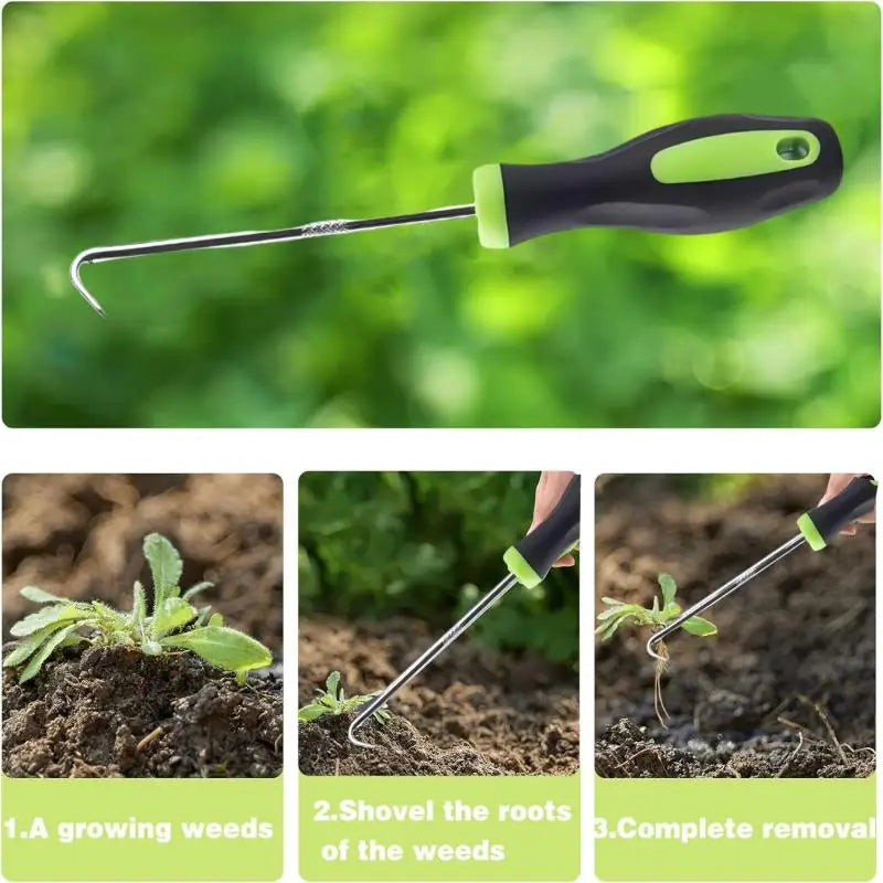 Heavy-Duty Weed Puller Tool | Ergonomic Root Remover Garden Weeding Tool QXL
