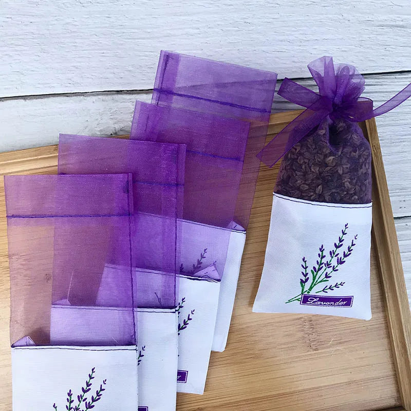 100-Pack Empty Lavender Sachet Bags | Floral Cotton Pouches Lavender Sachet Bags QXL