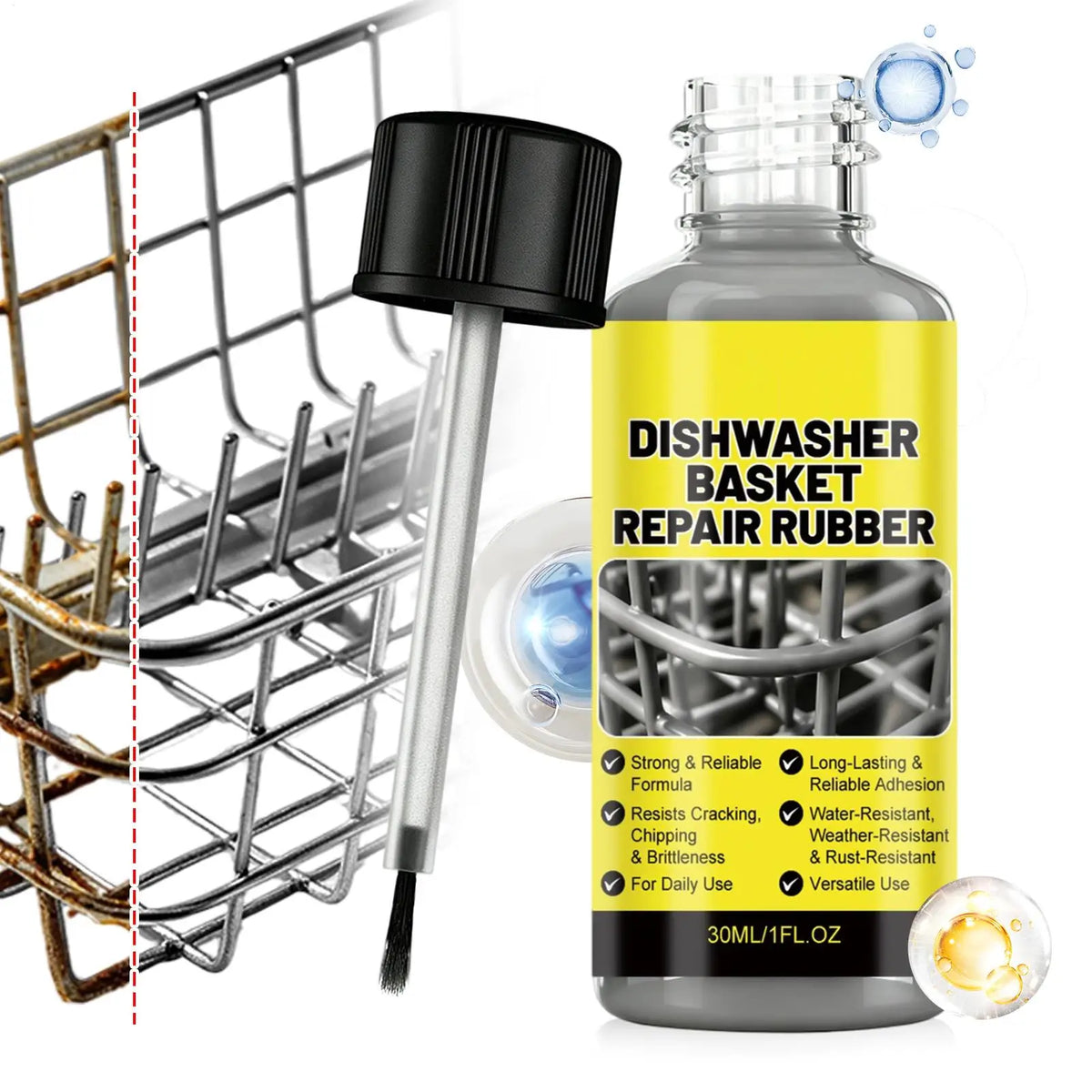 30ml Dishwasher Rack Repair Coating | Waterproof Rust-Proof Rack Repair Coating QXL