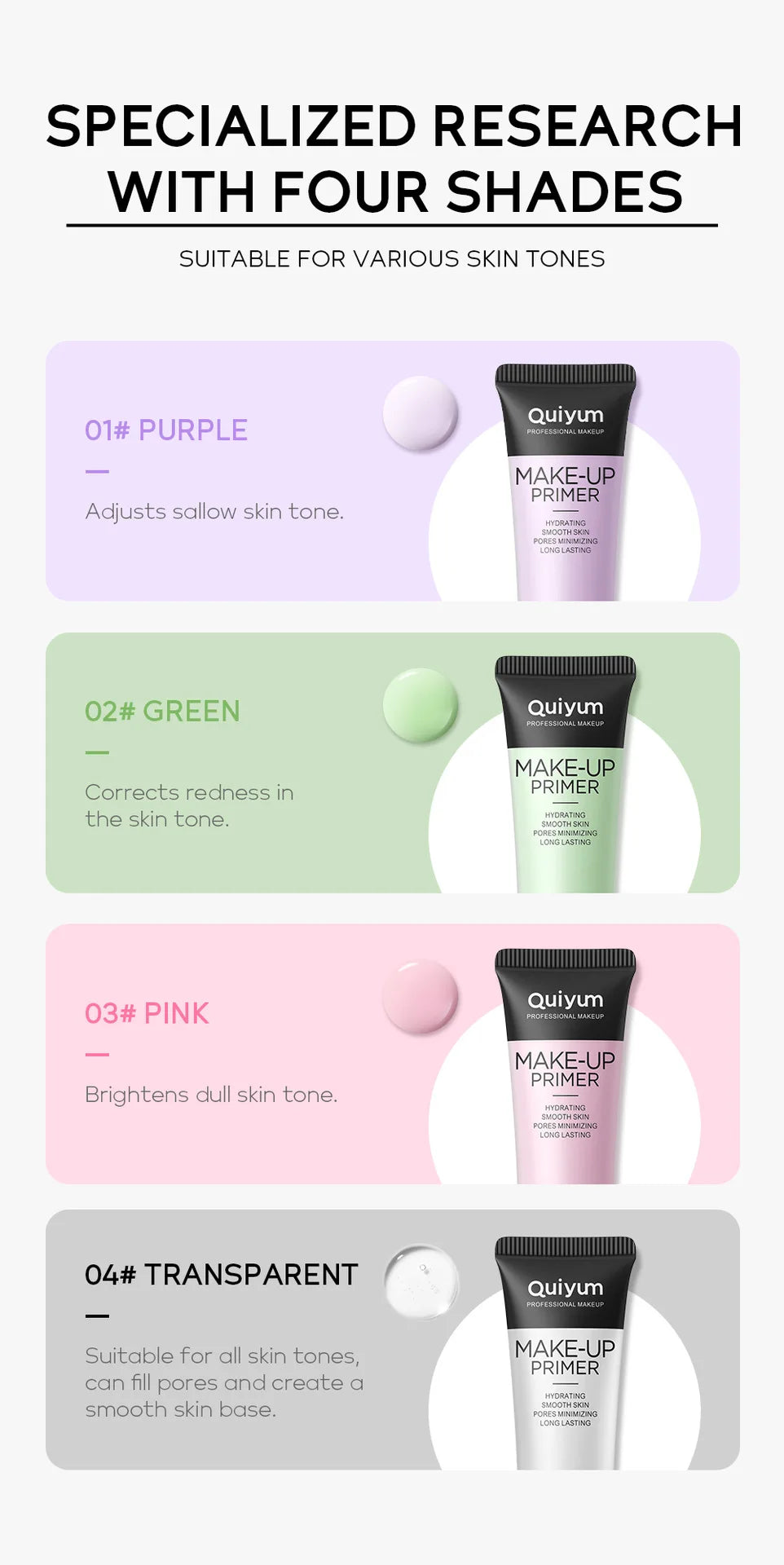 Facial Moisturizing Makeup Primer – Pore Smoothing & Brightening Makeup Primer QXL