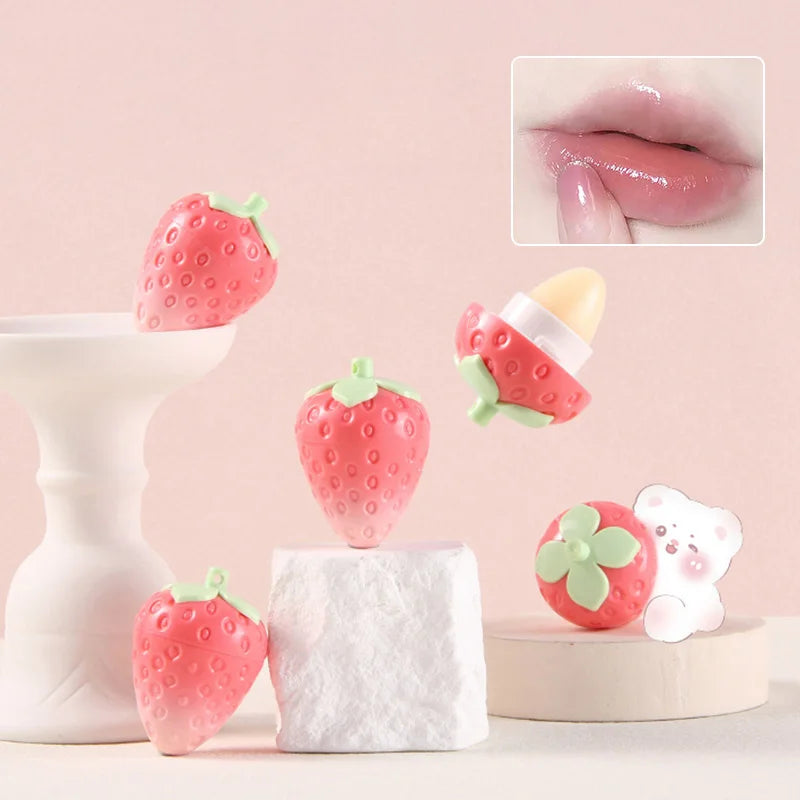 Strawberry Temperature-Changing Lip Balm – Hydrating & Softening Tinted Lip Balm QXL