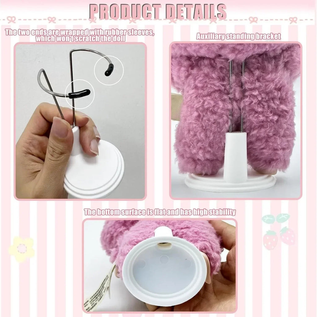 Adjustable Doll Stand 4–8 Inch | Metal Display Holder 3-Pack Doll Display Stand QXL