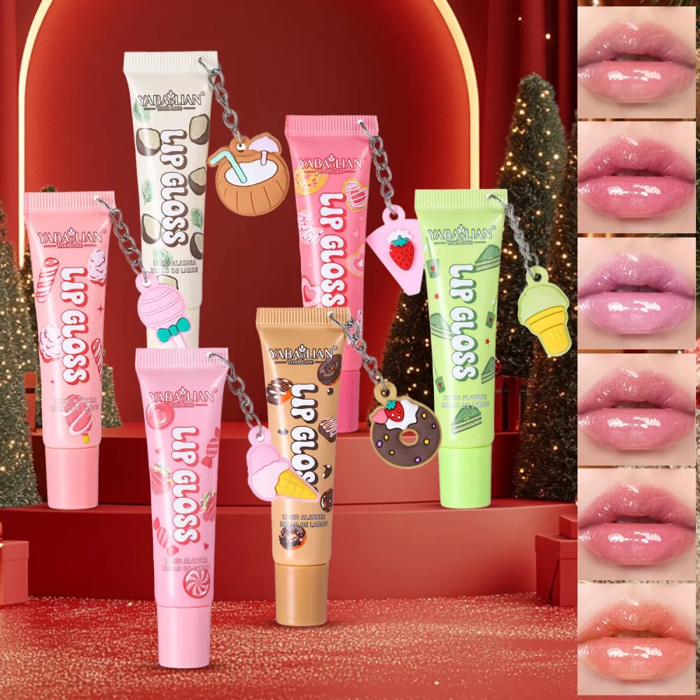 6-Color Crystal Jelly Lip Gloss | Moisturizing Glass Lips Jelly Lip Gloss QXL