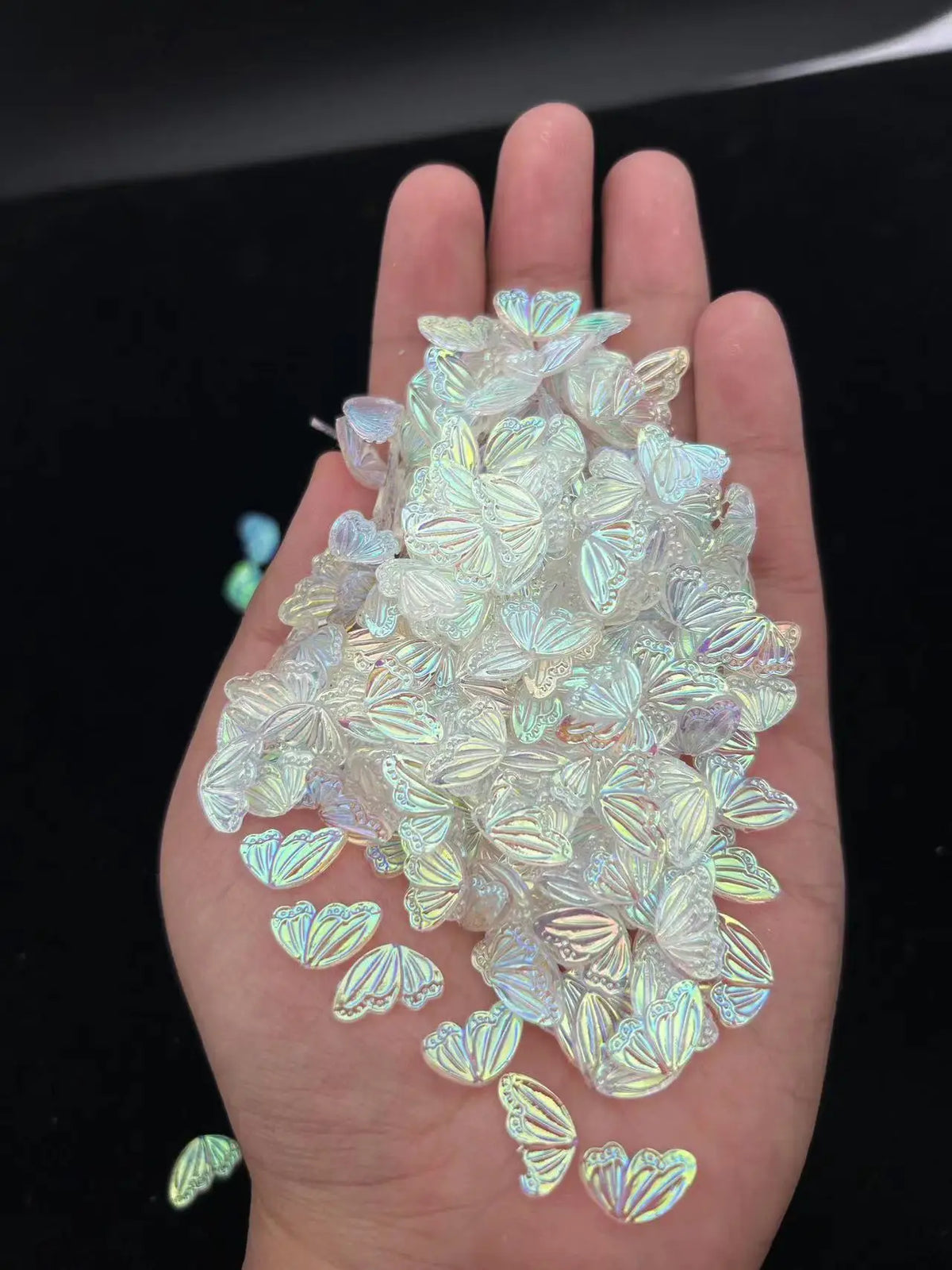 20-Pack Aurora Butterfly 3D Nail Charms | Kawaii Resin Rhinestones 3D Nail Charms QXL