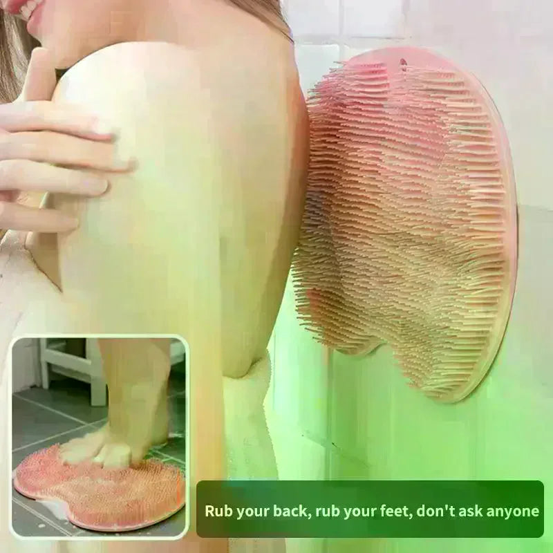 Shower Foot Scrubber Mat | Exfoliating Massage Pad & Suction Cup Foot Scrubber Mat QXL