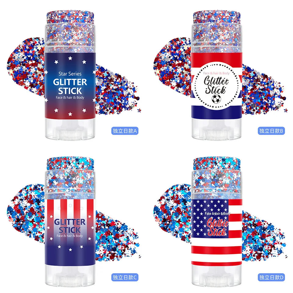 Waterproof Glitter Stick – Face, Hair, Body & Nail | Festival Body Glitter Stick QXL 1Pcs Random color
