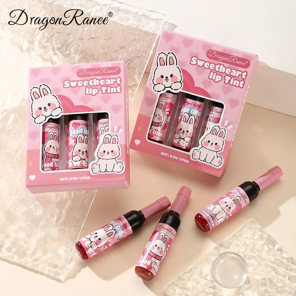 Dragon Ranee Wine Bottle Lip Gloss Set | 3-Pc Liquid Lipstick Liquid Lip Gloss Set QXL