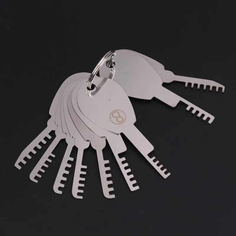 HUK 9-in-1 Comb Lock Repair Tool Kit | Stainless Steel & Key Blank Lock Repair Tool Kit QXL