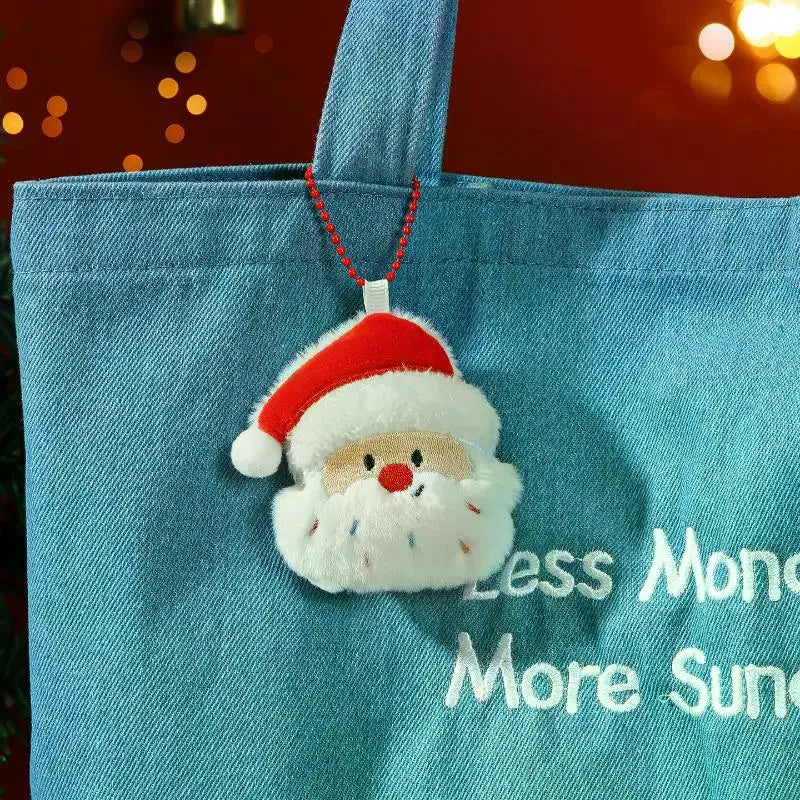 Christmas Plush Keychain Kawaii Stuffed Doll Bag Charm Pendant Plush Keychain Charm QXL