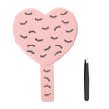 Heart-Shaped HD Eyelash Inspection Mirror | Handheld Vanity Handheld Vanity Mirror QXL pink1-tweezers