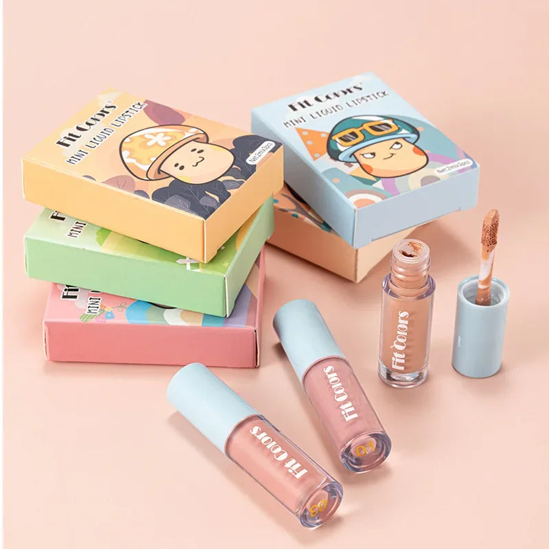 Fit Colors 3-Pc Fruit Lip Oil Set | Avocado Strawberry Peach Gloss Lip Oil Gloss Set QXL