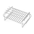 Stainless Steel Air Fryer Grill Rack with 4 Skewers & Baking Pan Air Fryer Grill Rack QXL Square