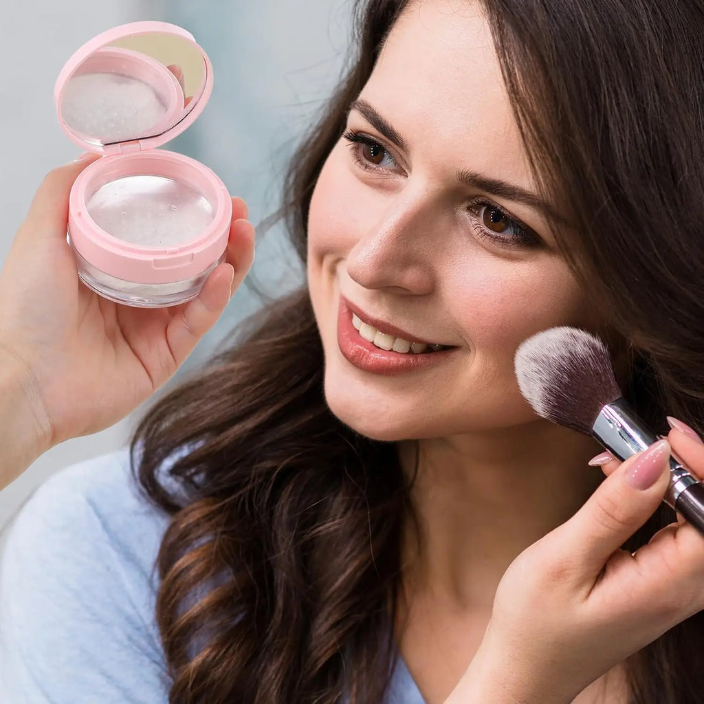 Mini Travel Powder Box with Mirror & Sifter | 3g/5g Refillable Travel Powder Compact QXL
