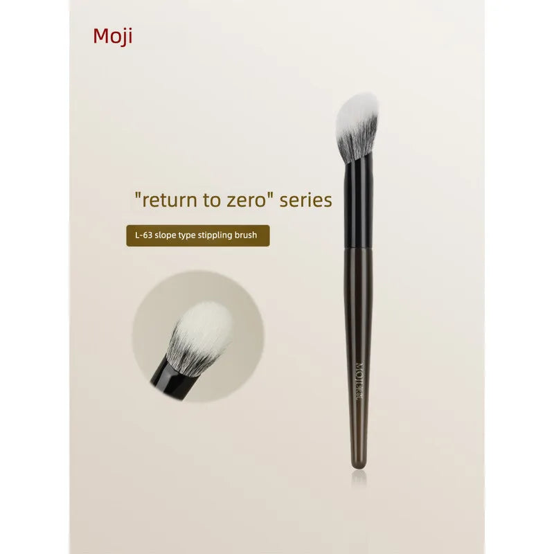 L63 Slope Goat Hair Blush & Contour Brush | Professional Blush Contour Brush QXL