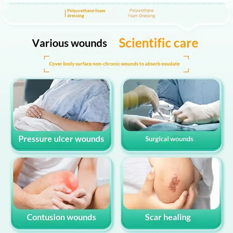 Polyurethane Foam Wound Dressing | Waterproof & Absorbent Foam Wound Dressing QXL