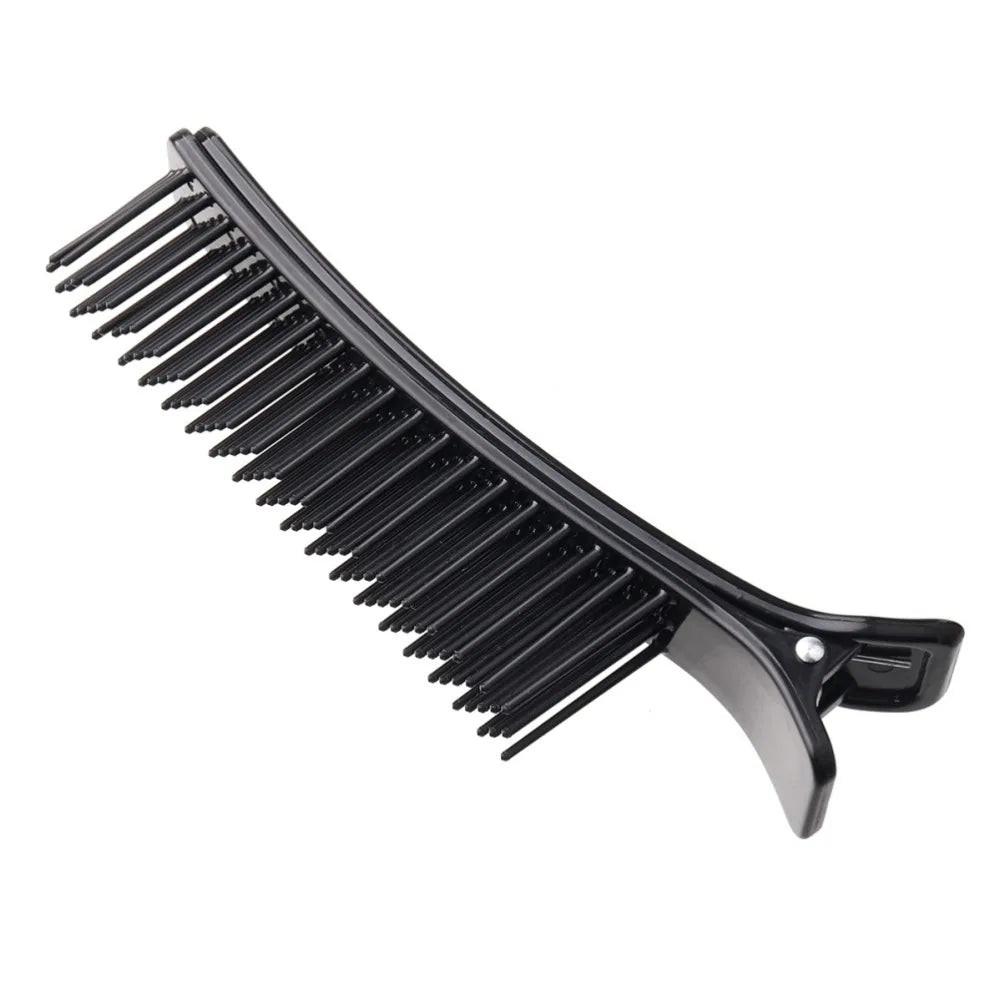 2-Pack Black Hair Sectioning Clip Combs | Salon Styling Hair Sectioning Clips QXL A