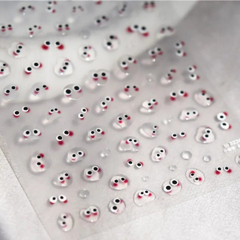 5D Kawaii Cartoon Face Nail Art Stickers | Japanese Decals Nail Art Stickers QXL